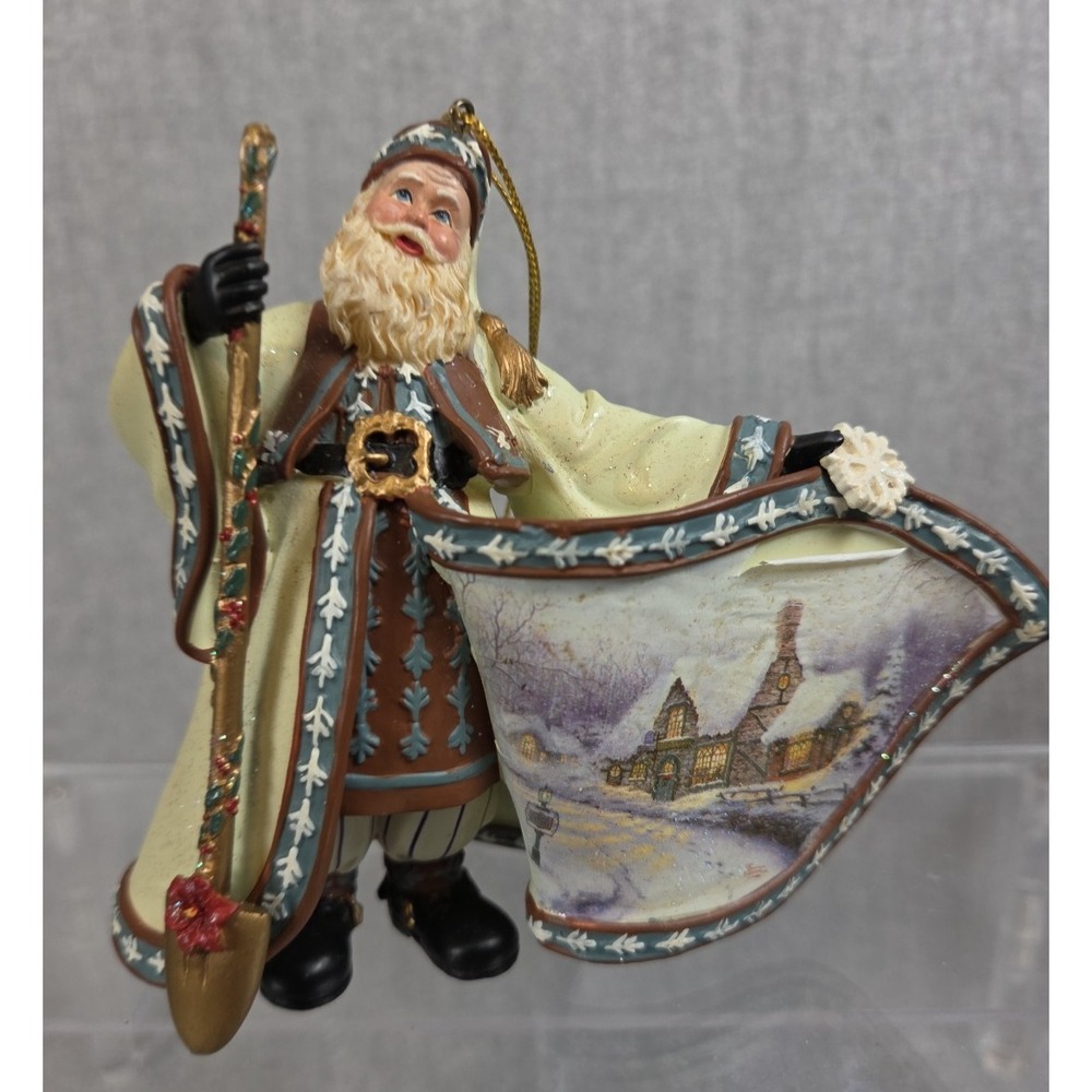 Thomas Kinkade World Santa Heirloom Ashton Drake 2003 White‎ Christmas Dreams